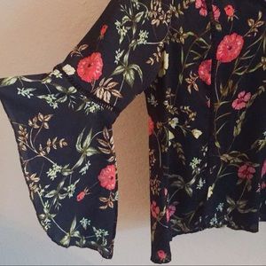 FlowyBelle & Sky Navy  Floral Blouse